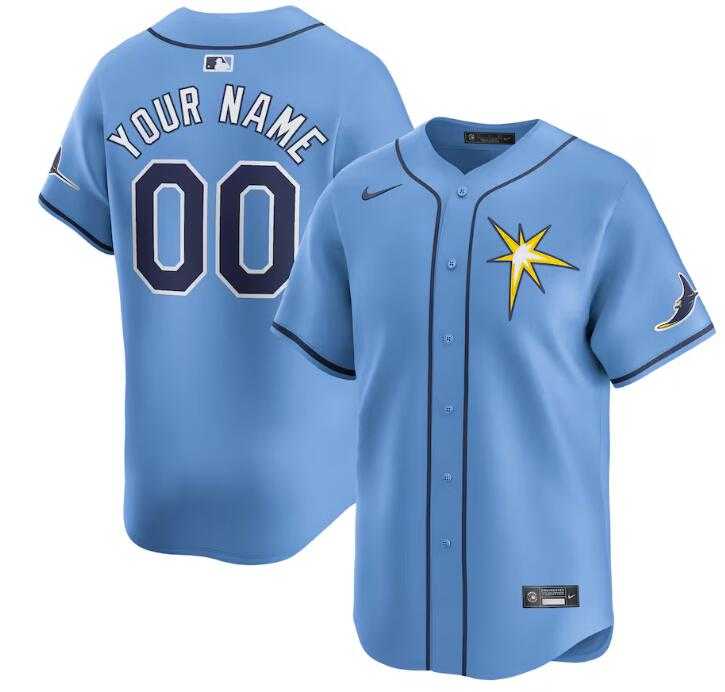 Mens Tampa Bay Rays Active Player Custom Light Blue Alternate Stitched Baseball Jersey->->Custom Jersey